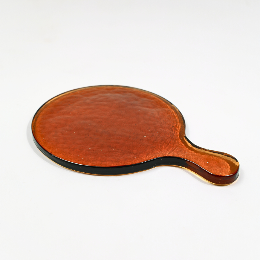 Hammered Glass Round Serving Board-1