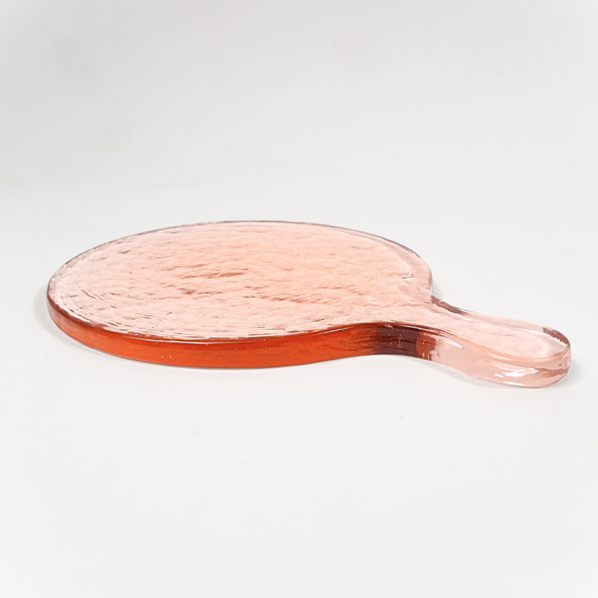 Hammered Glass Round Serving Board-2