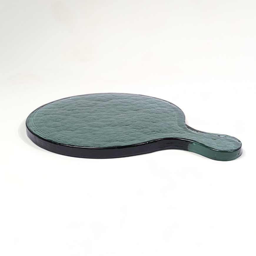Hammered Glass Round Serving Board-3