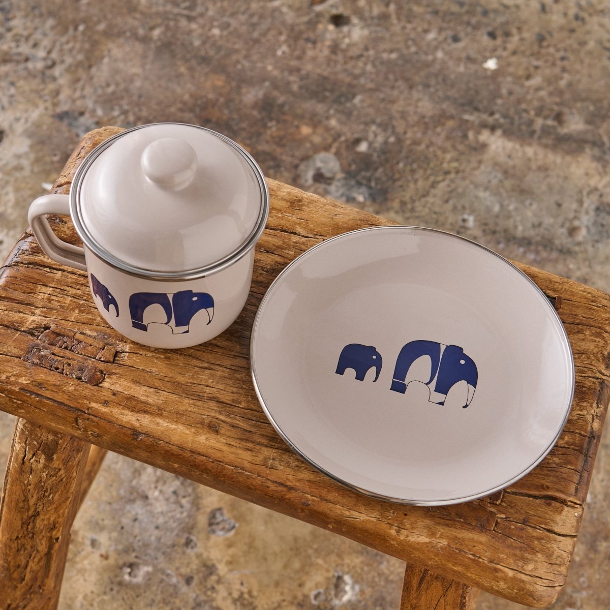 Enamel Plate - Elephant