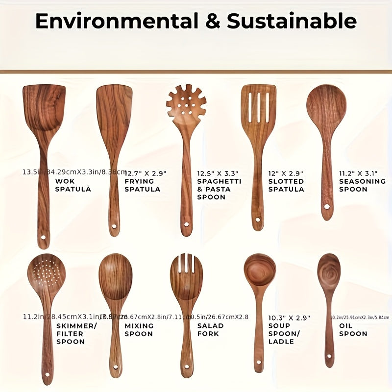 Teak Non-Stick Heat Resistant Cookware Set (10pcs)-3