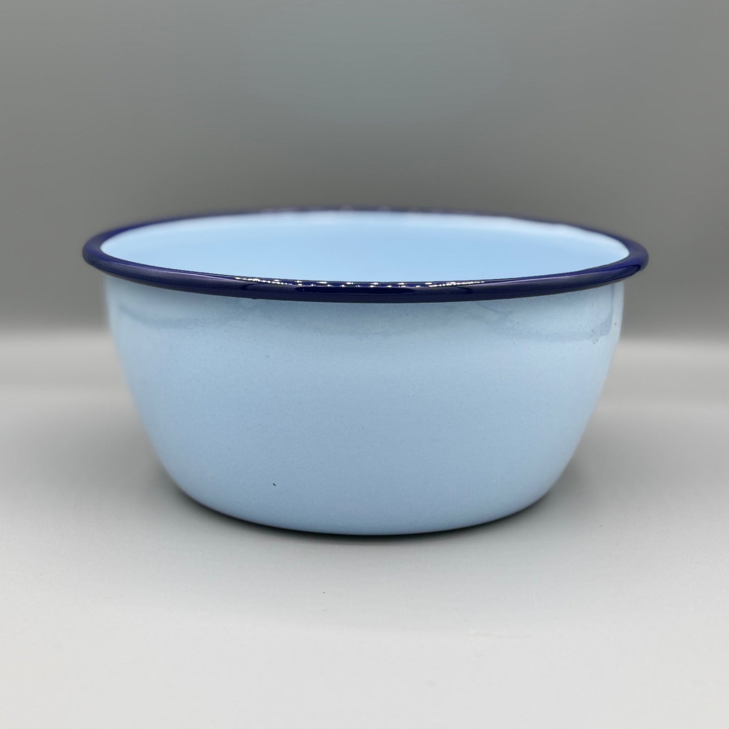 Enamel Bowl with Colourful Rim-3