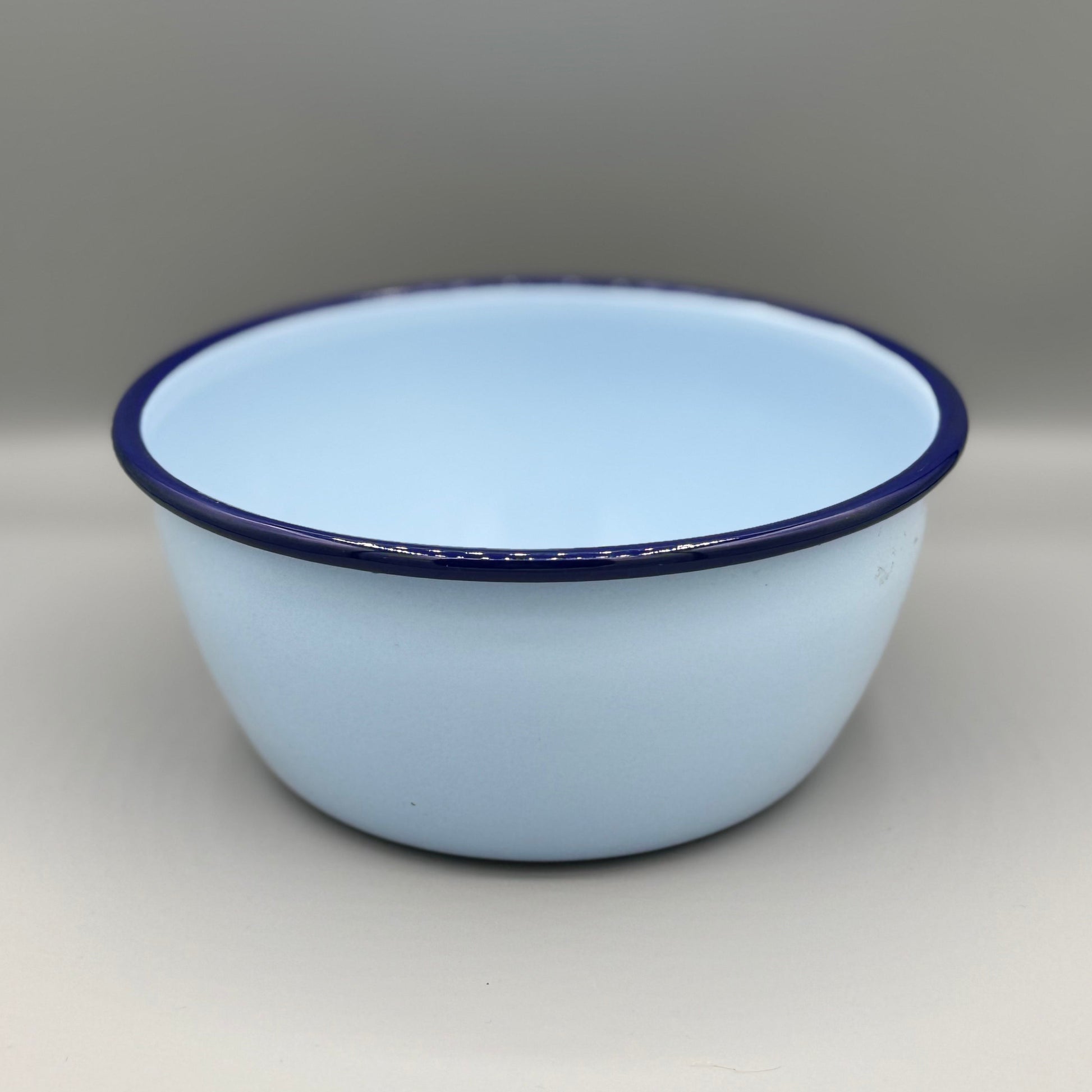Enamel Bowl with Colourful Rim-4