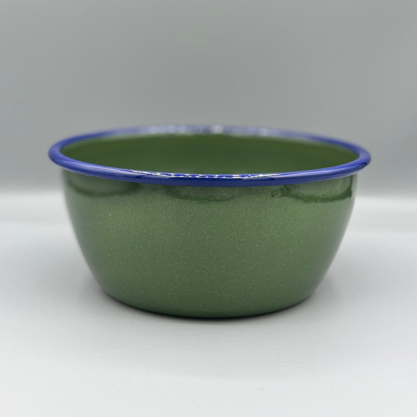 Enamel Bowl with Colourful Rim-7