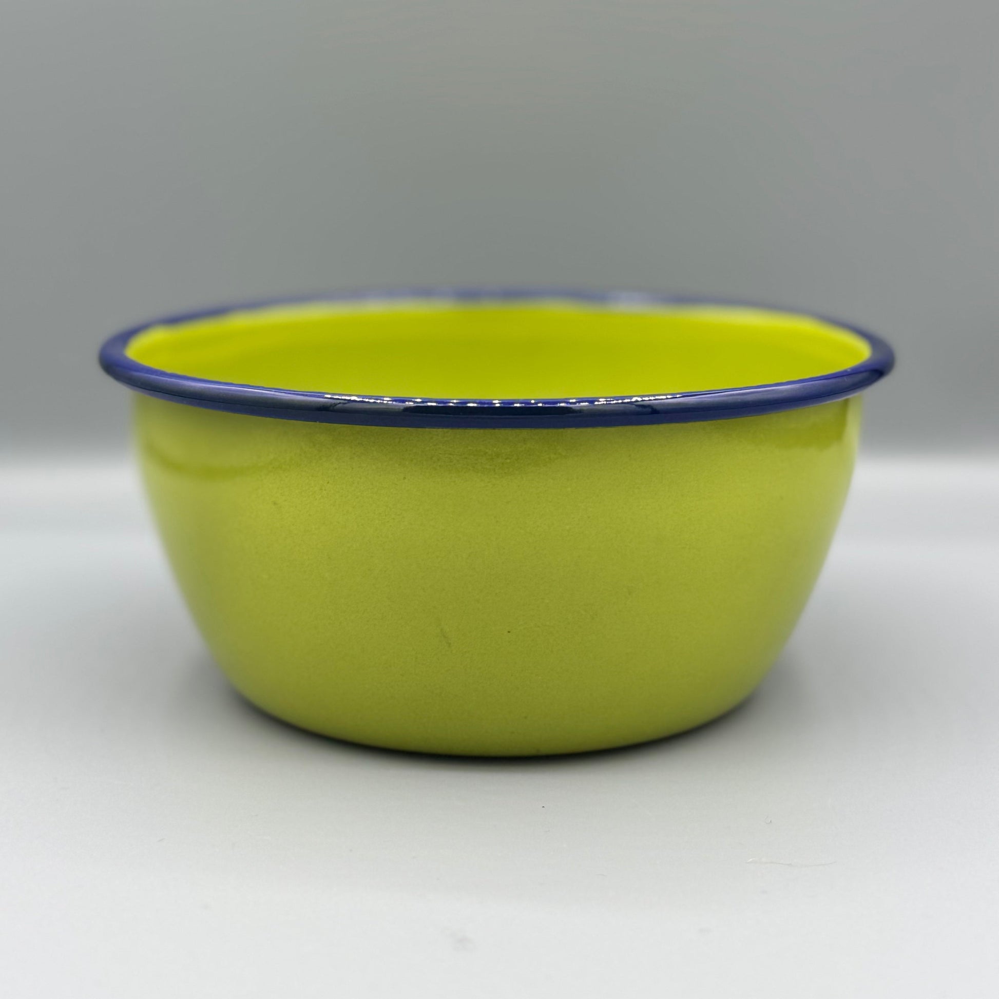 Enamel Bowl with Colourful Rim-5