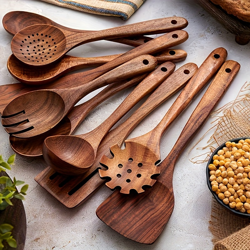Teak Non-Stick Heat Resistant Cookware Set (10pcs)-1