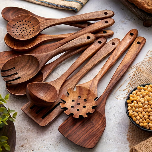Teak Non-Stick Heat Resistant Cookware Set (10pcs)-1