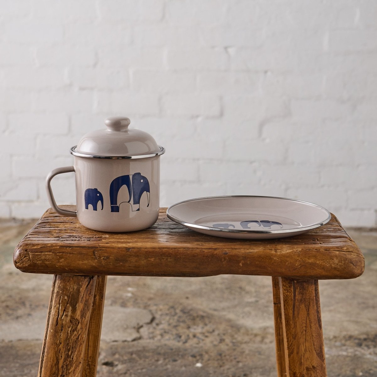 Enamel Plate - Elephant