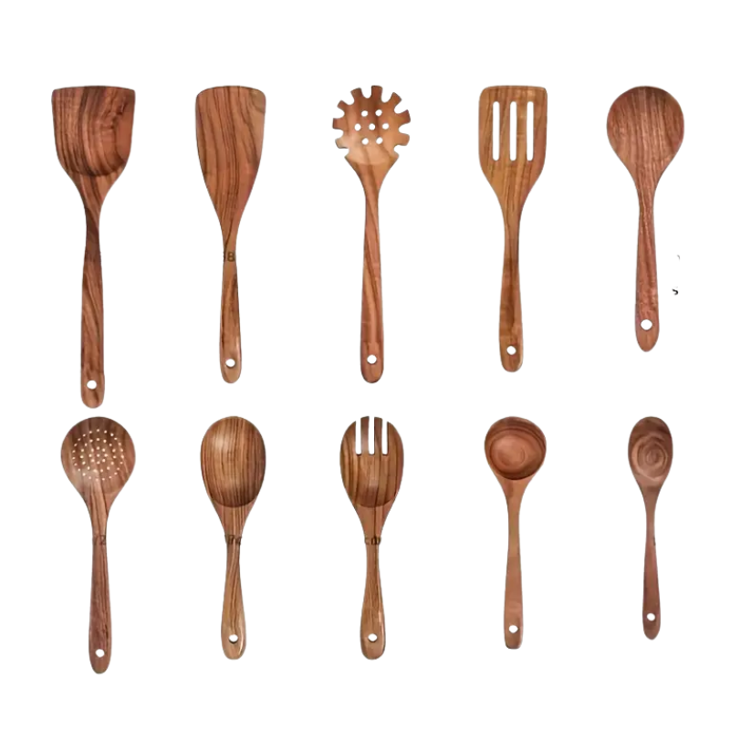 Teak Non-Stick Heat Resistant Cookware Set (10pcs)-0